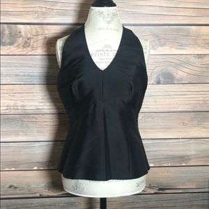 ANN/TAYLOR BLACK SLEEVELESS, SIDE ZIP, LINED S 10